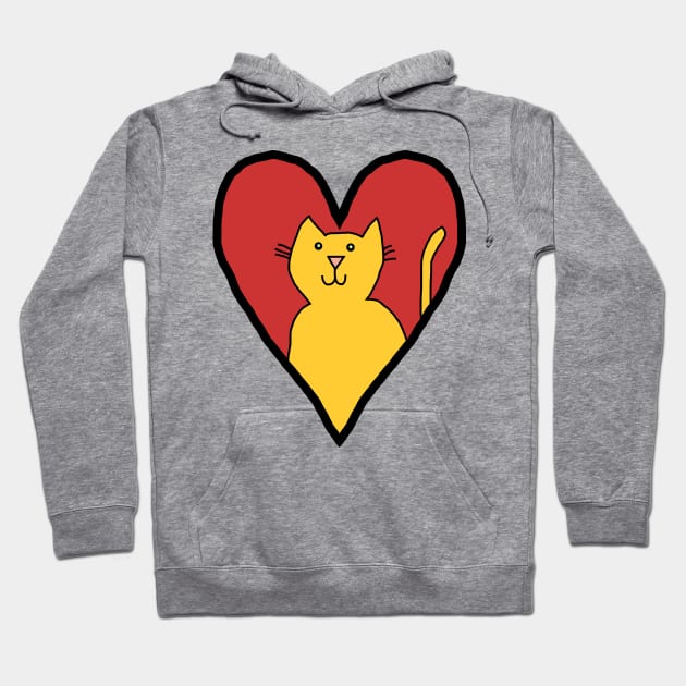 My Valentine Cat Hoodie by ellenhenryart